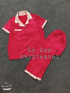 ĐỒ BỘ LỤA PHỐI PIJAMA - TAY CỘC QUẦN DÀI