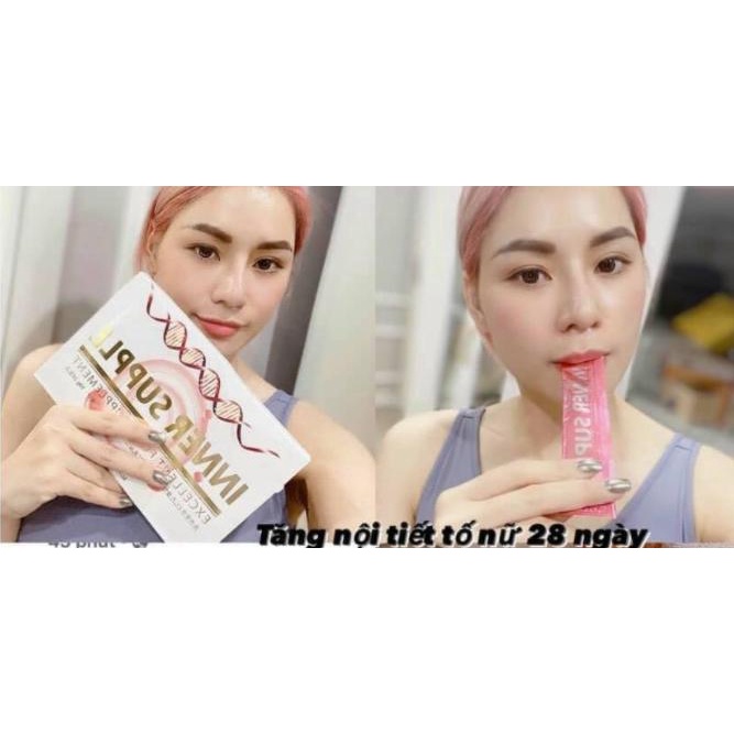Tách lẻ 1 gói nước uống INNER SUPPLE Tăng nội tiết tố nữ 28 ngày - Nhật Bản