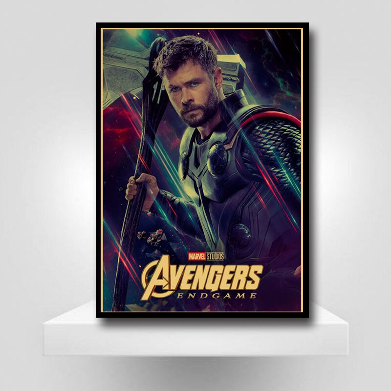 Marvel Phim Nhân Vật Poster Siêu Anh Hùng Giấy Kraft Retro Áp Phích Treo Tường Nghệ Thuật Cho Phòng Khách Trang Trí Hình Thanh Trang Trí Nhà