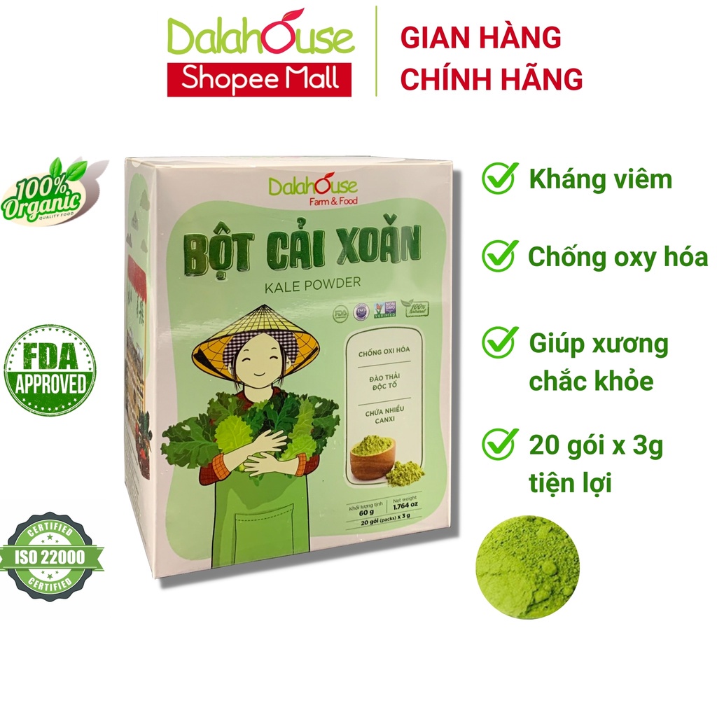 Dtox rau củ bột cải xoăn nguyên chất rau củ quả giàu dinh dưỡng tốt cho sức khỏe đồ ăn heathy