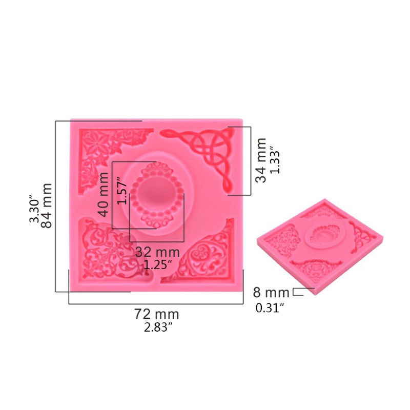 Khuôn Silicone Tạo Hình Khung Ảnh Trang Trí Bánh DIY