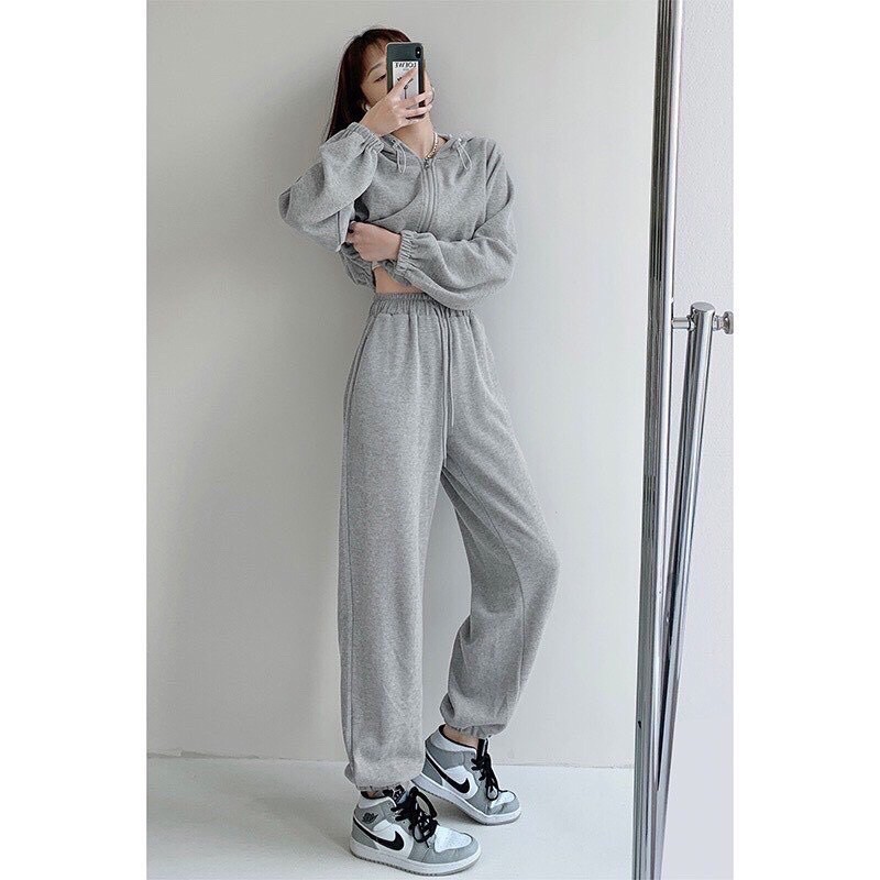 [Ảnh thật/video Q 02] Quần bom chun_Quần jogers nữ trơn dáng thể thao Unisex from thụng đủ màu