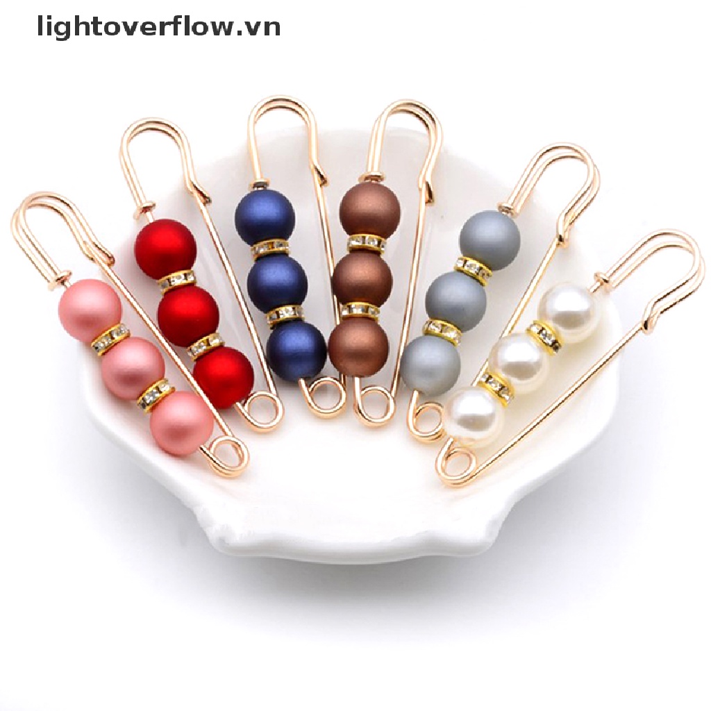[lightoverflow] Ghim Cài Thắt Lưng Váy Đính Hạt Ngọc Trai Lớn An Toàn [VN]