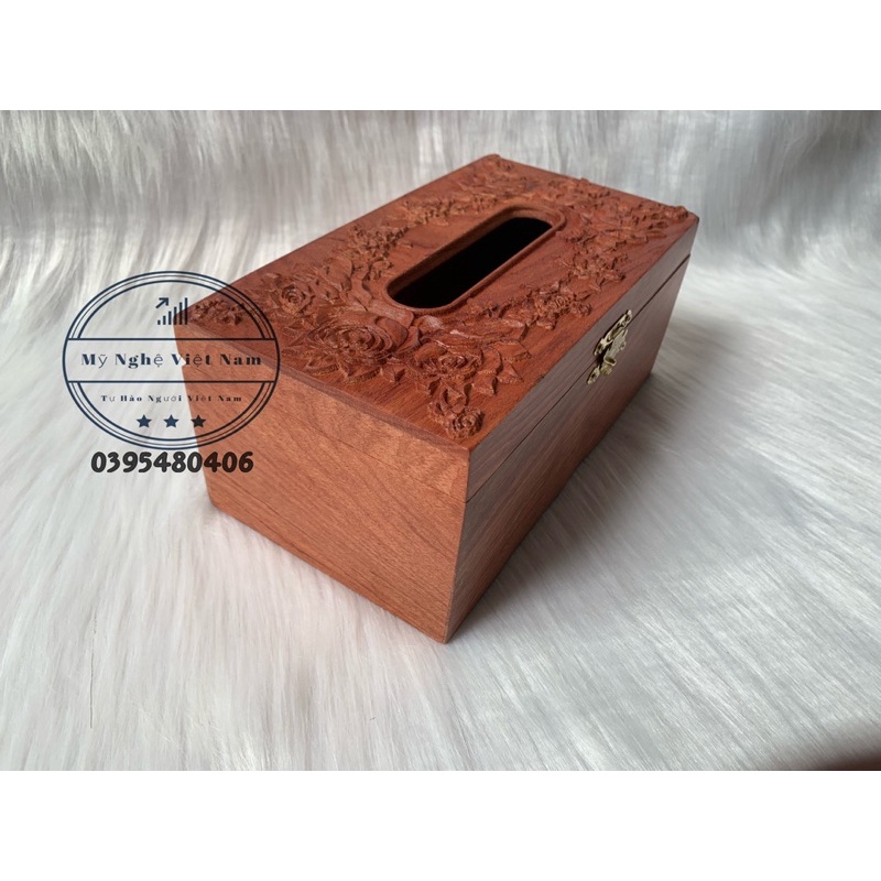 Hộp Giấy Ăn Trạm Hoa Hồng