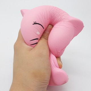 squishy MÈO CƯỜI ĐEO NƠ