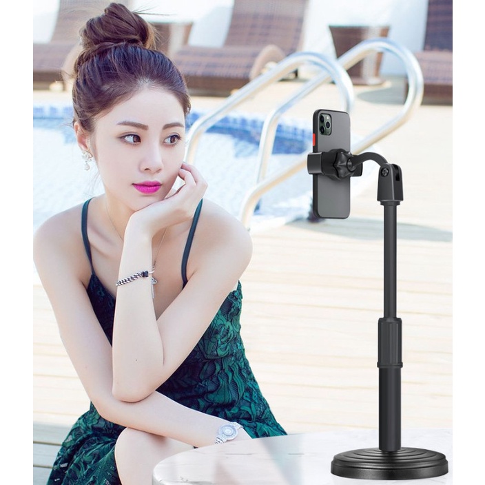 Giá Đỡ Điện Thoại Để Bàn Livestream, Xem Video xoay 360 Độ Tiện Lợi
