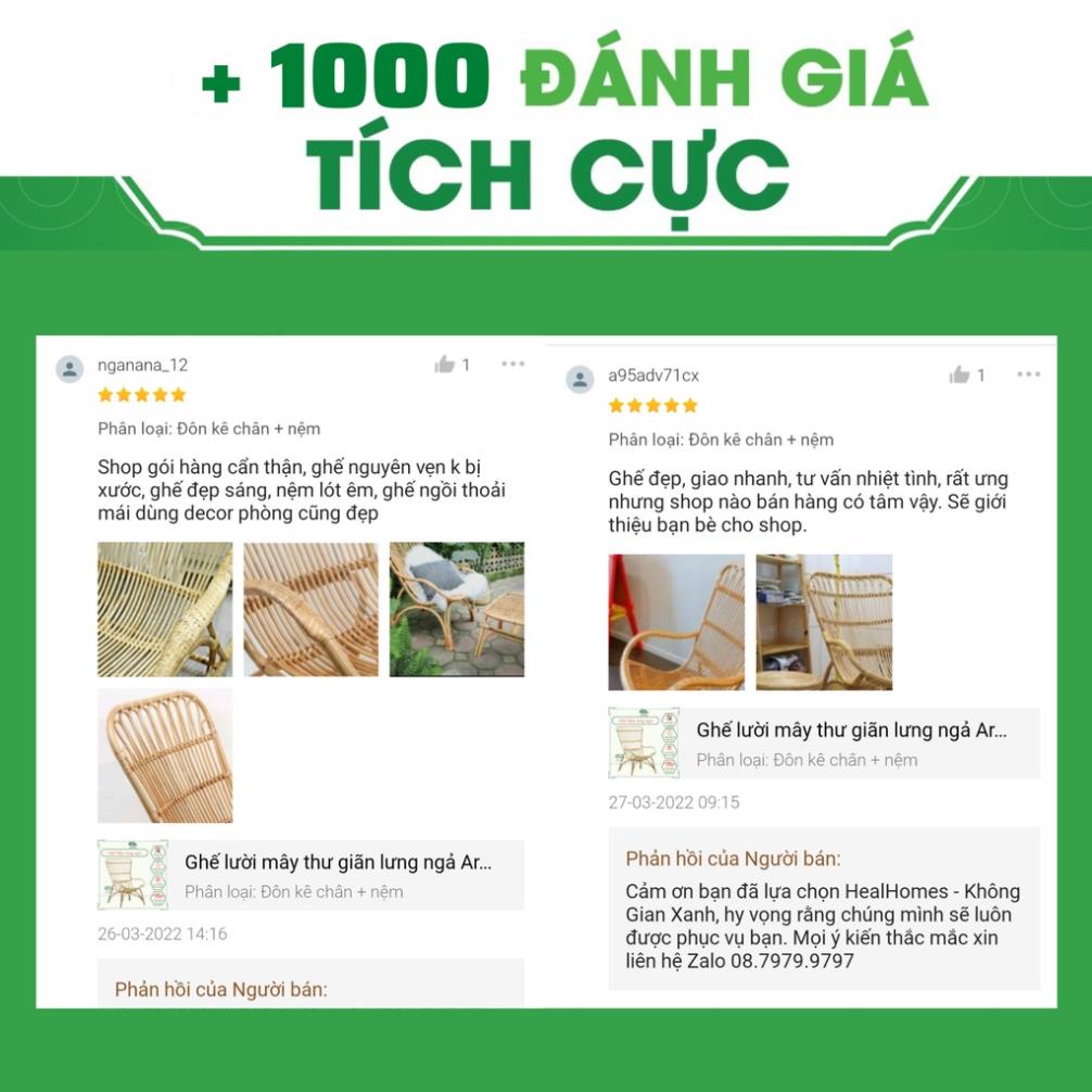 Ghế lười mây thư giãn lưng ngả Armchari, Decor phòng ngủ, trang trí phòng khách nằm nghỉ ngơi đọc sách / Đà Nẵng