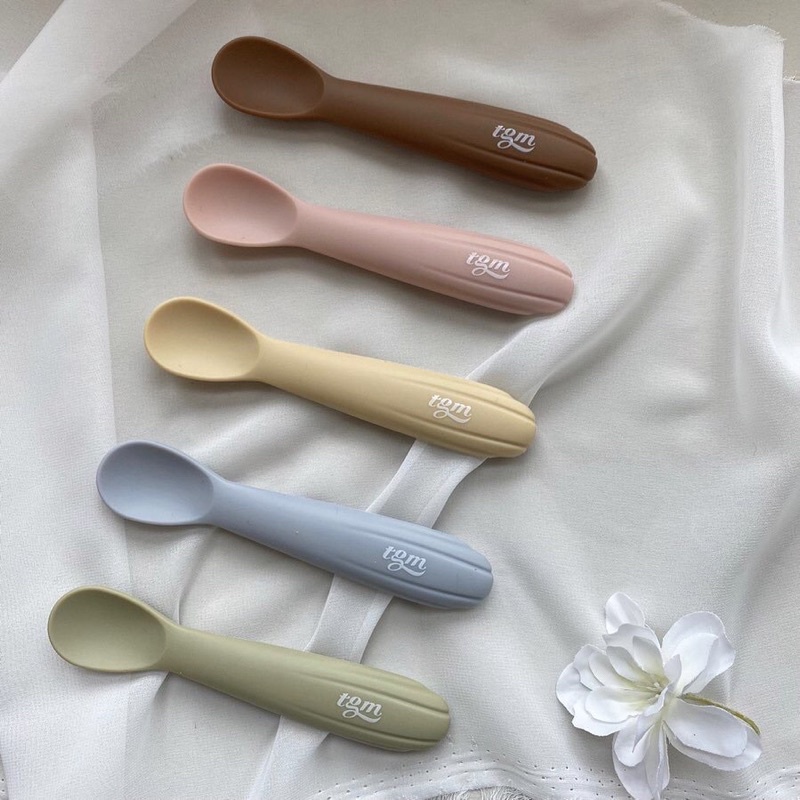 Set 2 Thìa Ngắn và Dài TGM Silicone Seashell Baby Food Spoon, Suzy baby