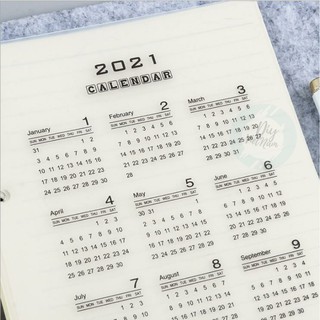 LỊCH CHO PLANNER A5/A6 2021