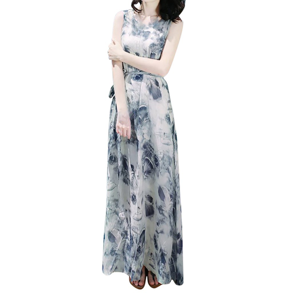 Đầm sát nách in họa tiết thời trang cho nữ | BigBuy360 - bigbuy360.vn