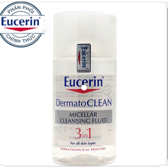 [CHÍNH HÃNG] Nước Tẩy Trang Eucerin 3in1 DermatoClean Micellar Cleansing Fluid 125ml