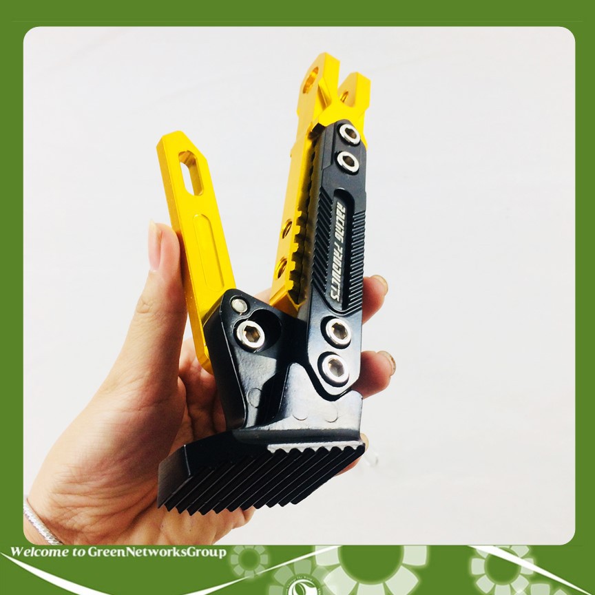 Chân chống nghiêng CNC Racing tăng chỉnh cho xe máy ( vàng đen)