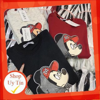 Áo nỉ mickey tay dài cho nữ HOT trend năm