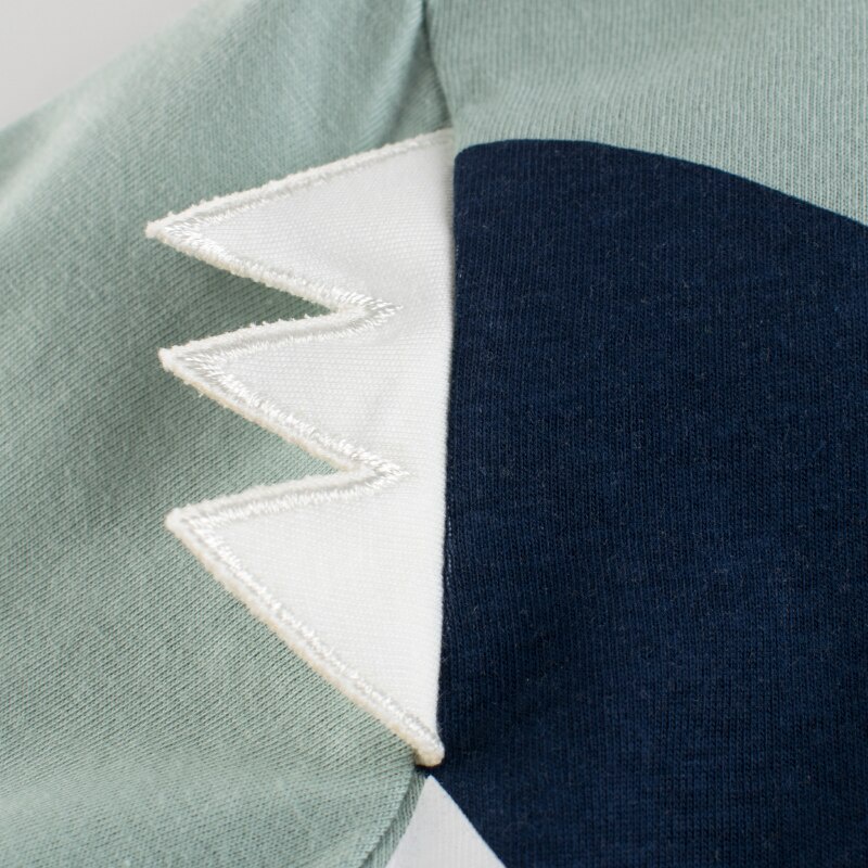 Áo Thun Tay Ngắn In Hình Cá Mập / Khủng Long 3D Thời Trang Cho Bé