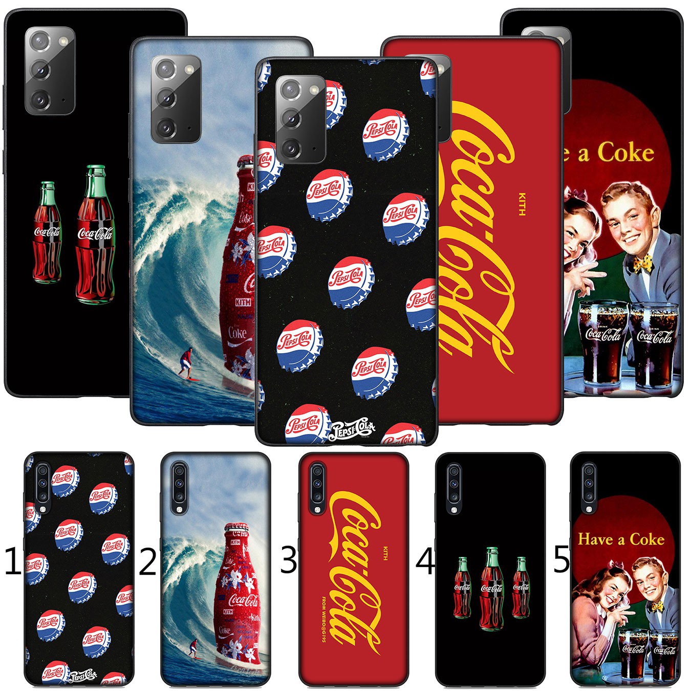 Samsung Galaxy S21 Ultra S8 Plus F62 M62 A2 A32 A52 A72 S21+ S8+ S21Plus Casing Soft Silicone Phone Case Coca Cola Coke red logo Cover