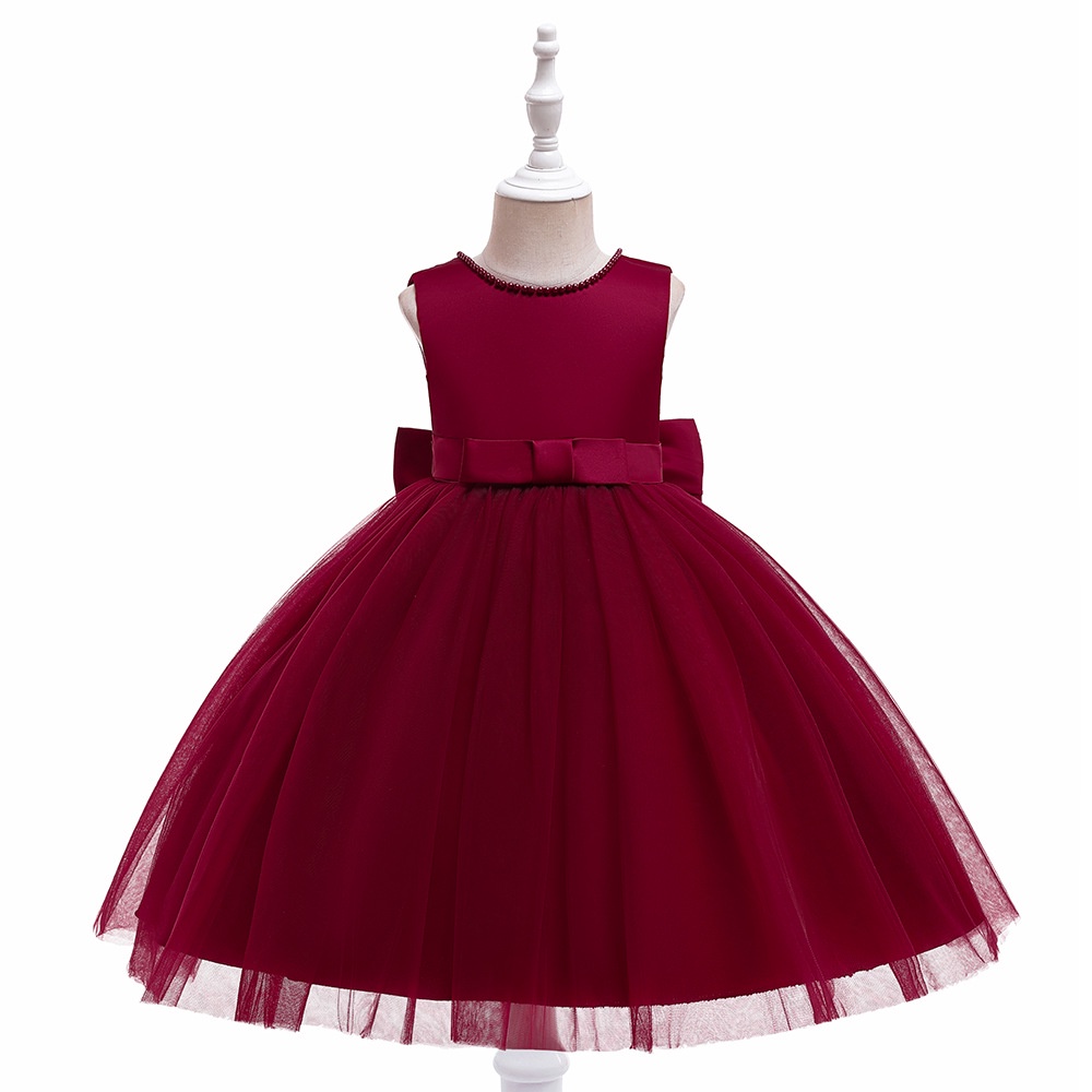 DC22 Size110-150 (13-35kg) Đầm công chúa cao cấp (Đầm voan nơ vải lụa dự tiệc đám cưới) hàng quảng châu