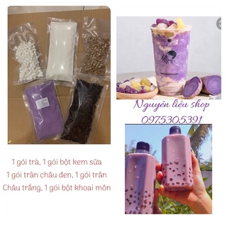 Sét làm trà sữa vị khoai môn tại nhà 4 lít