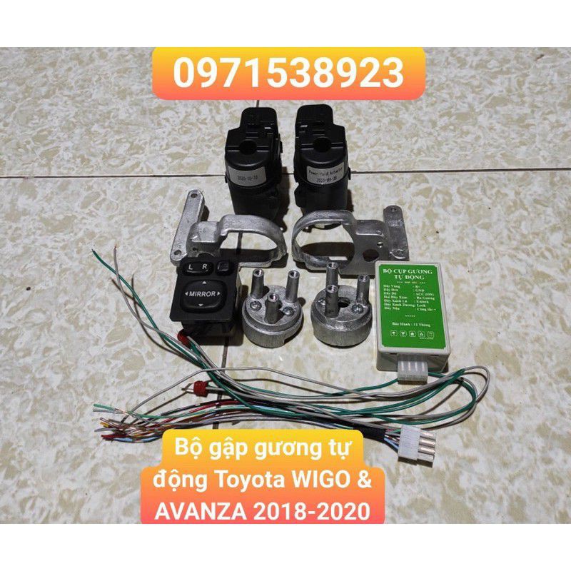 Trọn bộ khung xương và motor gập gương cho TOYOTA WIGO & AVANZA 2018-2020