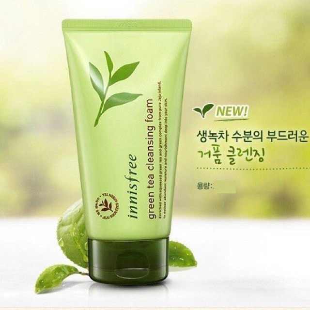 Sữa rửa mặt trà xanh innisfree Green Tea Pure Cleansing Foam