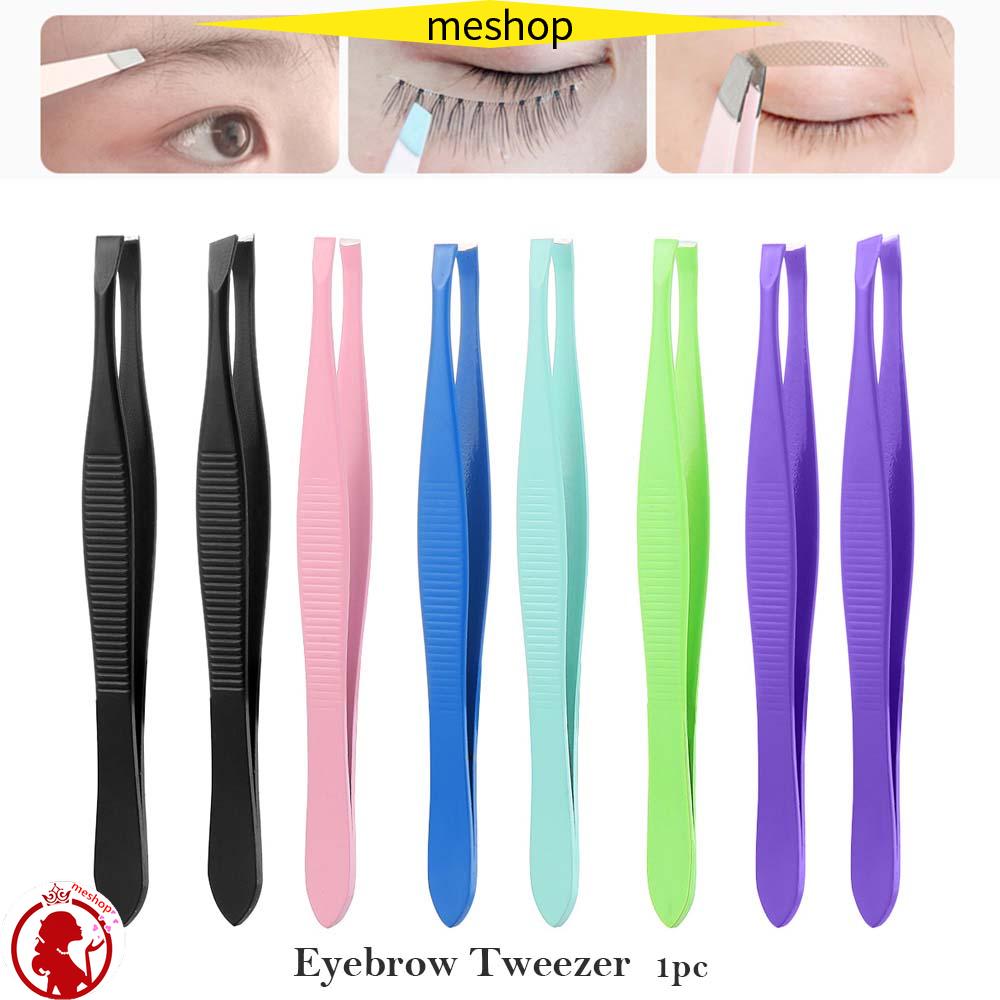 Nhíp Tỉa Lông Mày Đầu Nghiêng Bằng Thép Không Gỉ Nhiều Màu Tùy Chọn