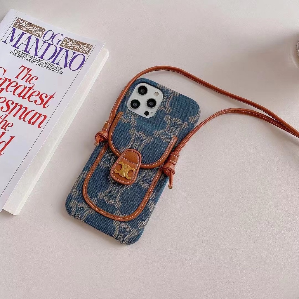 Ốp điện thoại có ví đựng tiền xu và dây đeo chéo thích hợp cho Iphone13Pro Max 12pro 12promax 11pro 11promax Ix Xr Xsmax