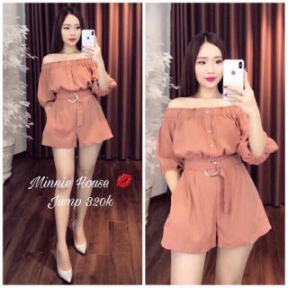 Jum cát hàn trễ vai kèm khoen eo