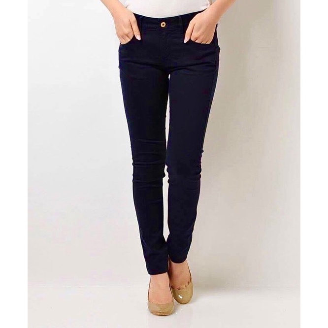 Quần Kaki Skinny EARTH Music&Ecology Hàng Xuất Dư Nhật Xịn Cao Cấp Dáng Ôm Chất Siêu Mịn Đen Navy