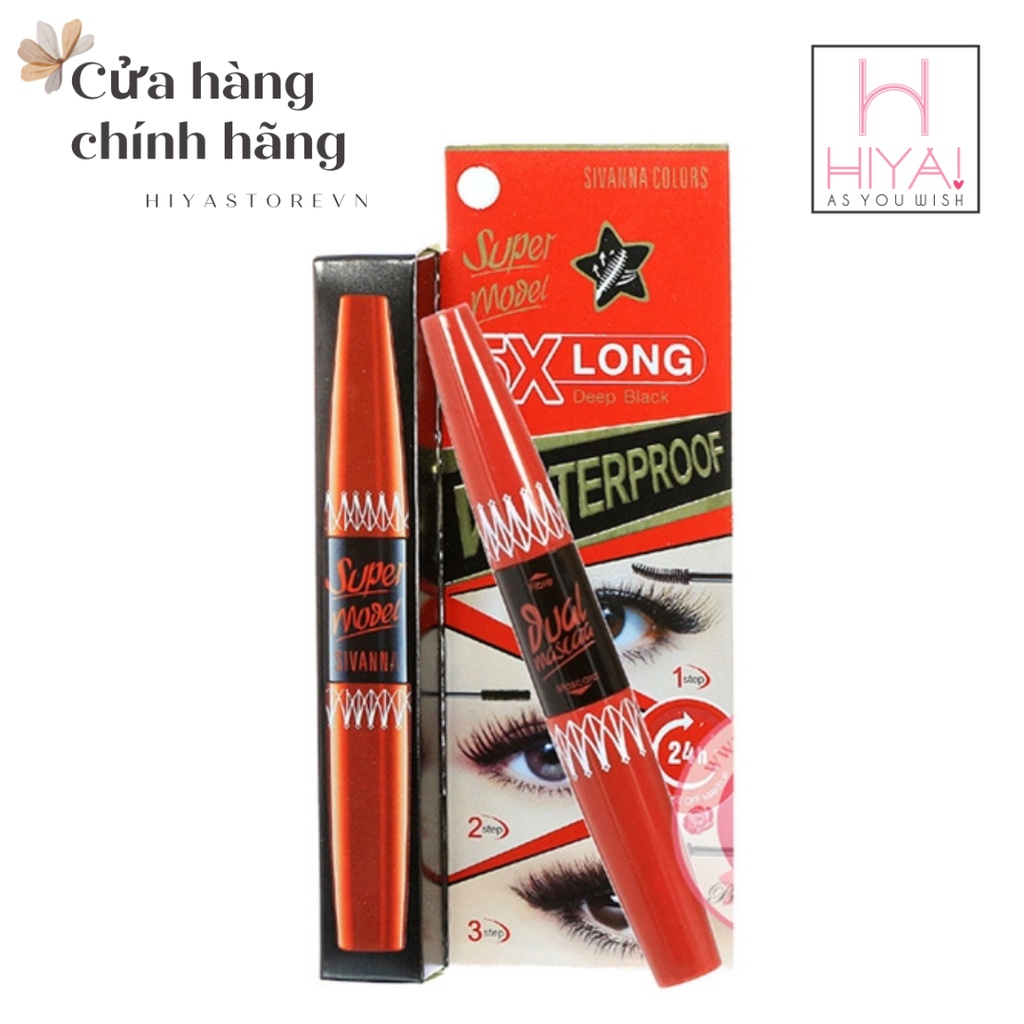 Mascara 2 đầu nối mi Sivanna Super Model 5X