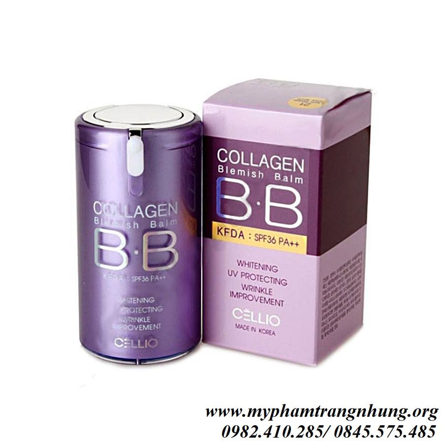 [ SPF 40 PA+++ ] - Kem Nền Cellio Collagen Blemish Balm BB 40ml