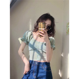 Áo croptop kẻ baby Simbabo