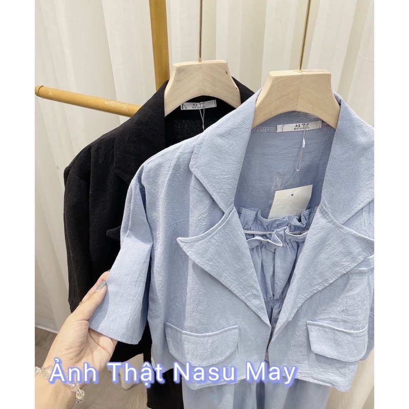 SET 3 MÓN JUMPSUIT 🦋 Set Áo Vest + Hai Dây Nhún +Quần Short nữ 🦋 Trắng Đen Xanh | BigBuy360 - bigbuy360.vn