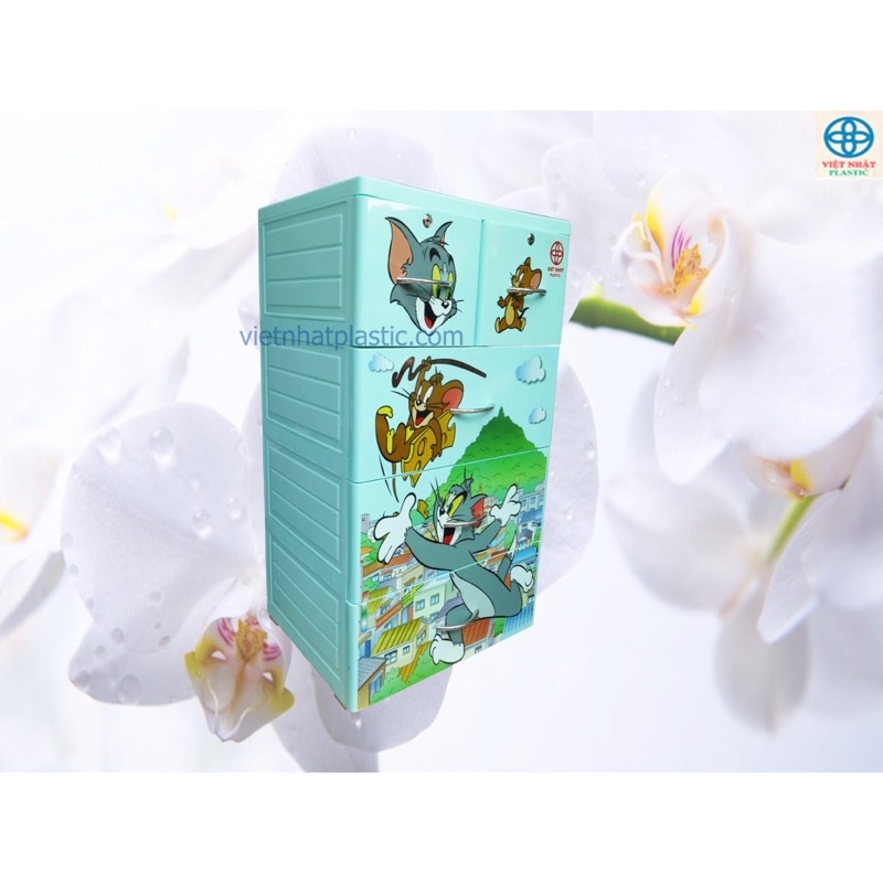 Tủ nhựa Việt Nhật 4 tầng 5 ngăn cho bé hình siêu dễ thương