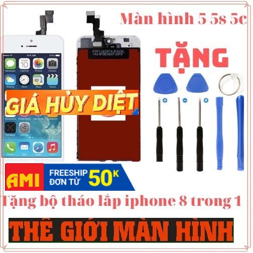 Bộ Màn hình iPhone 5,5c,5s [Tặng bộ sửa iPhone hoặc kính cường lực]