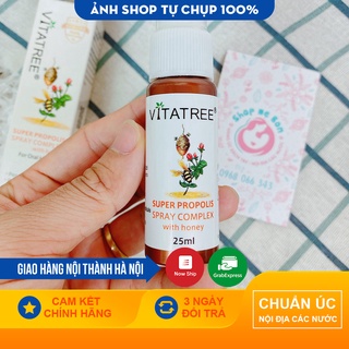 [MẪU MỚI NẮP TRẮNG] Chai Xịt Keo Ong Giảm Ho Vitatree 25ml - Xuất xứ Úc