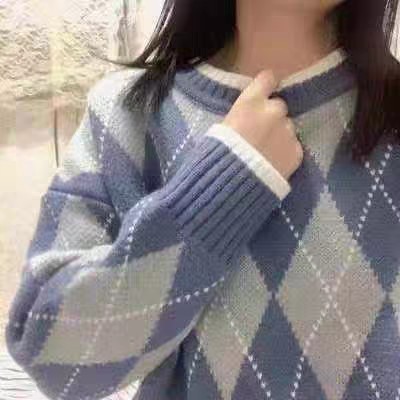 Hàng Sẵn_ Áo len dệt họa tiết kim cương MORAN