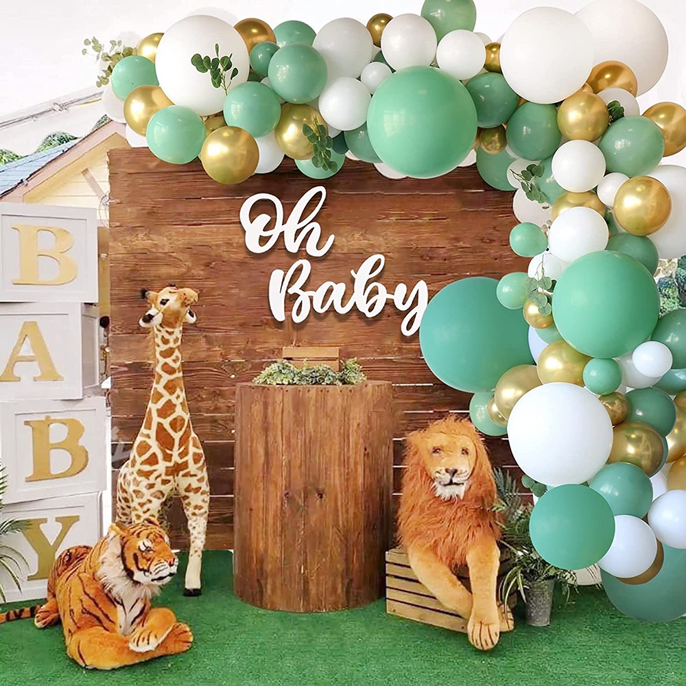 Set 137 Bong Bóng Cao Su Màu Trắng / Bạc Trang Trí Tiệc