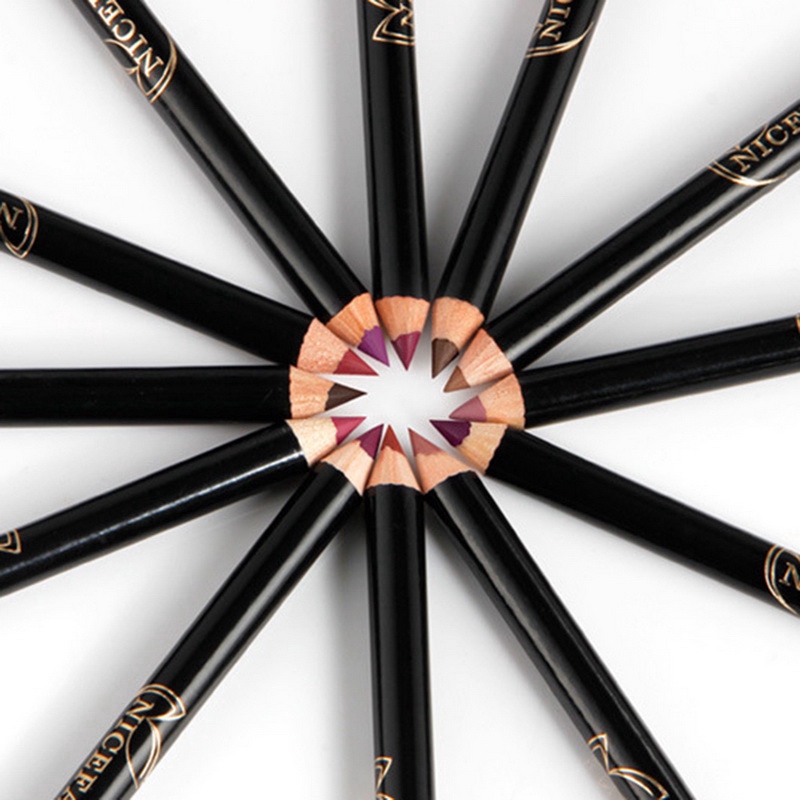 [Hàng mới về] Bút chì kẻ viền môi hiệu ứng lì gồm 12 màu hiệu NICE FACE | BigBuy360 - bigbuy360.vn