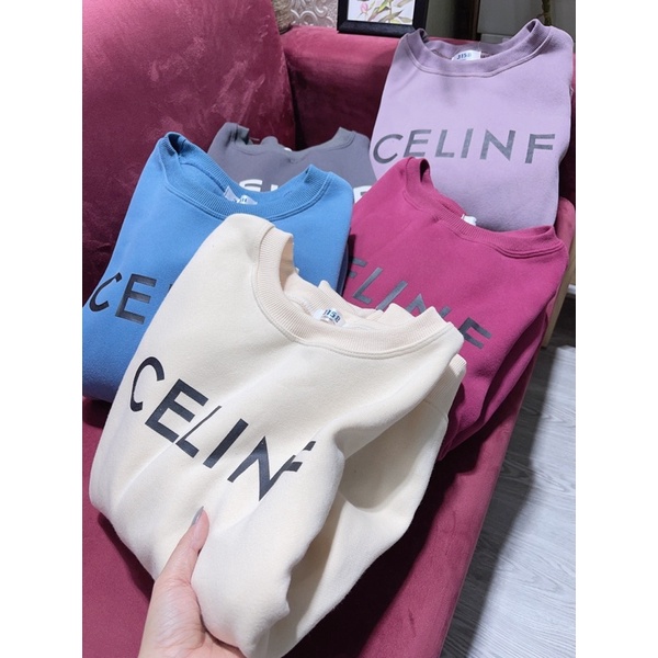 Áo nỉ hoodies cổ tròn in chữ