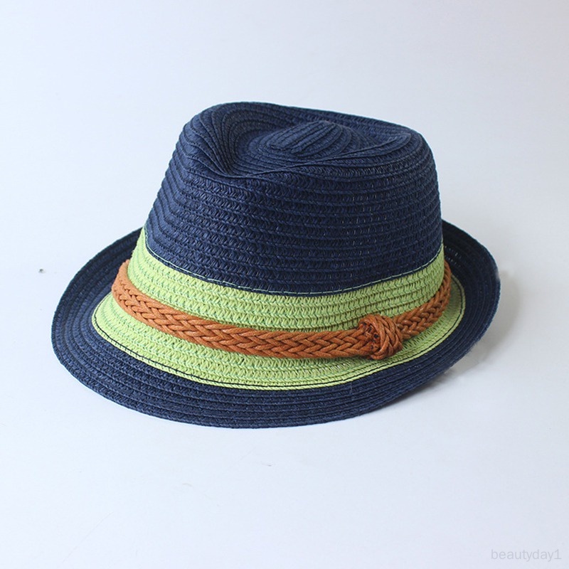 Mũ Cói Chống Nắng Màu Sắc Tương Phản Phù Hợp Đi Biển Dành Cho Mẹ Và Bé