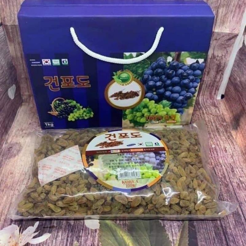 Nho Khô Hàn Quốc Cao Cấp hộp 1kg