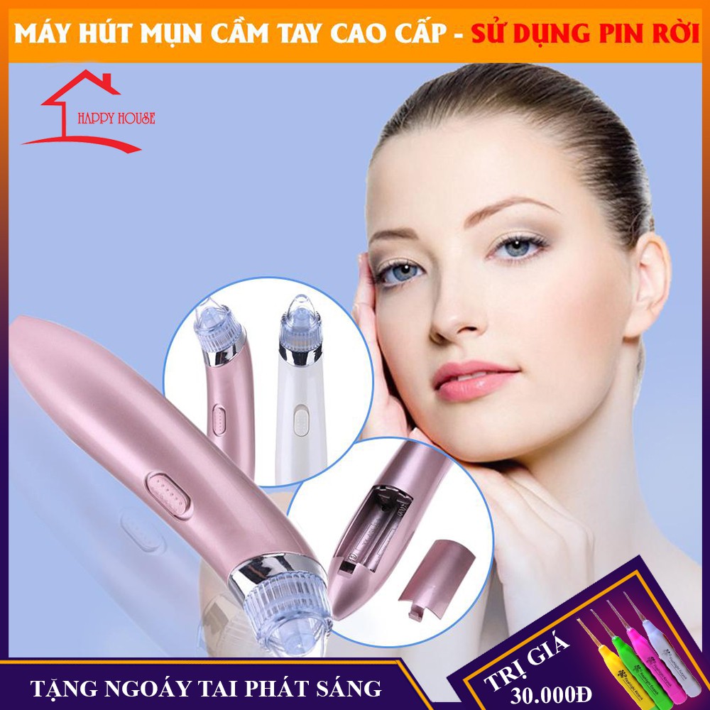 Máy hút mụn dùng pin cao cấp cầm tay, hút cực khỏe, chăm sóc da mặt cực tốt, bảo hành 2 năm, lỗi đổi mới trong 7 ngày