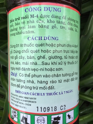 Dầu trừ mối M - 4 1.2SL 480ml