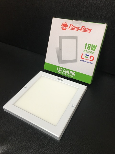 Đèn led ốp trần 18w Rạng Đông vuông 220mm