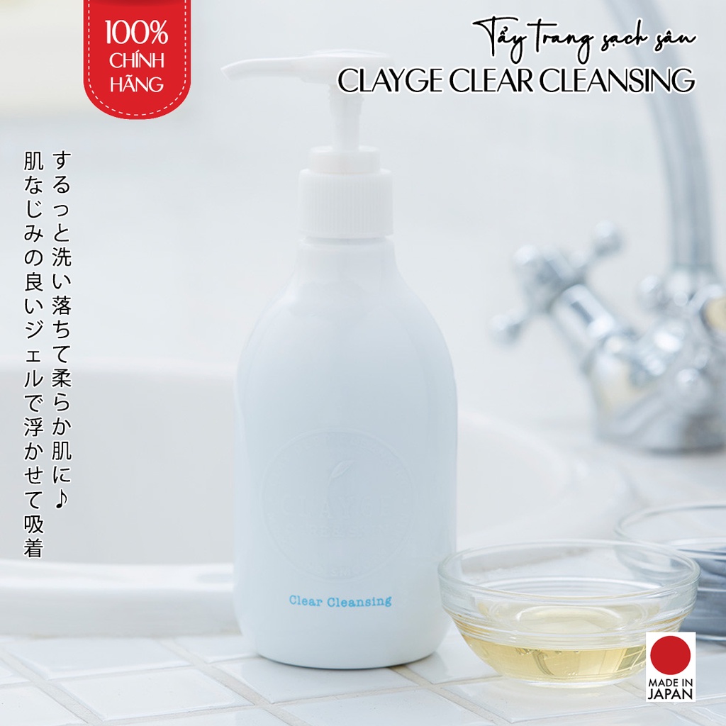Gel tẩy trang bùn khoáng thiên nhiên CLAYGE Clear Cleansing
