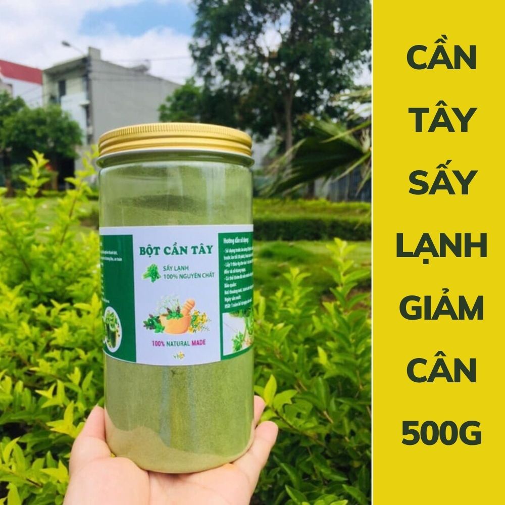 Bột cần tây giảm cân, bột cần tây mật ong nguyên chất sấy lạnh Organic hộp 500g