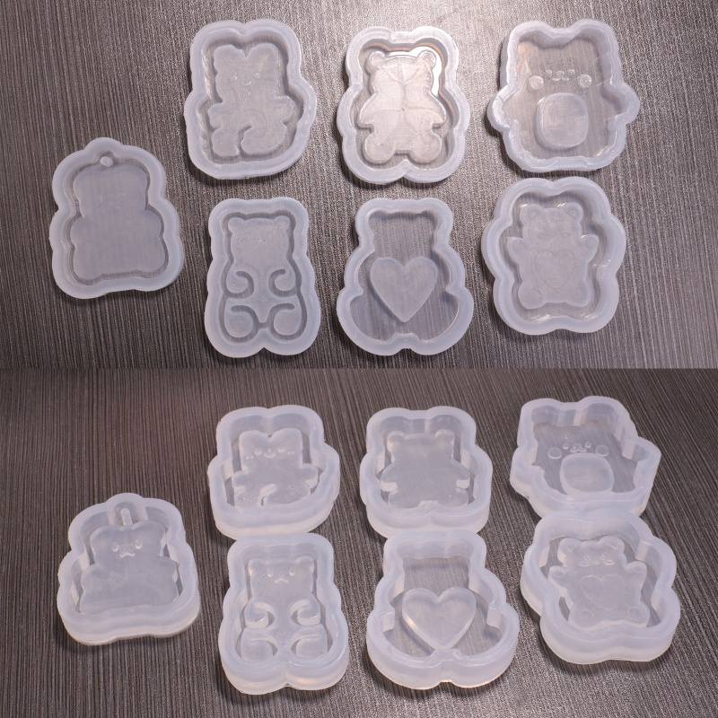 Khuôn Làm Móc Khóa / Vòng cổ / Móc Khóa Bằng Nhựa Resin Thủ Công Dạng Cát Chảy Sáng Tạo