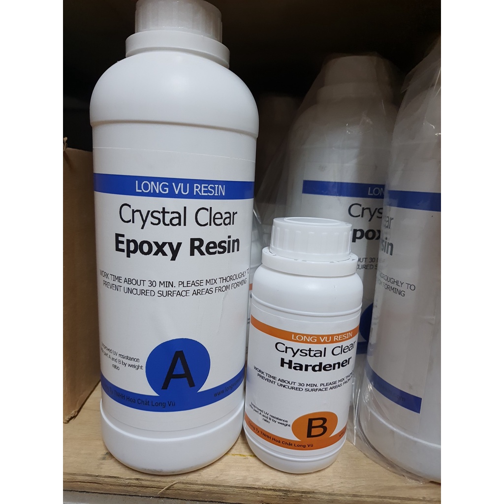 Keo Epoxy AB 2 thành phần Trong Suốt Loại Tốt - Nhựa Epoxy Đổ Bàn, Khuôn Handmade, Vẽ Cá
