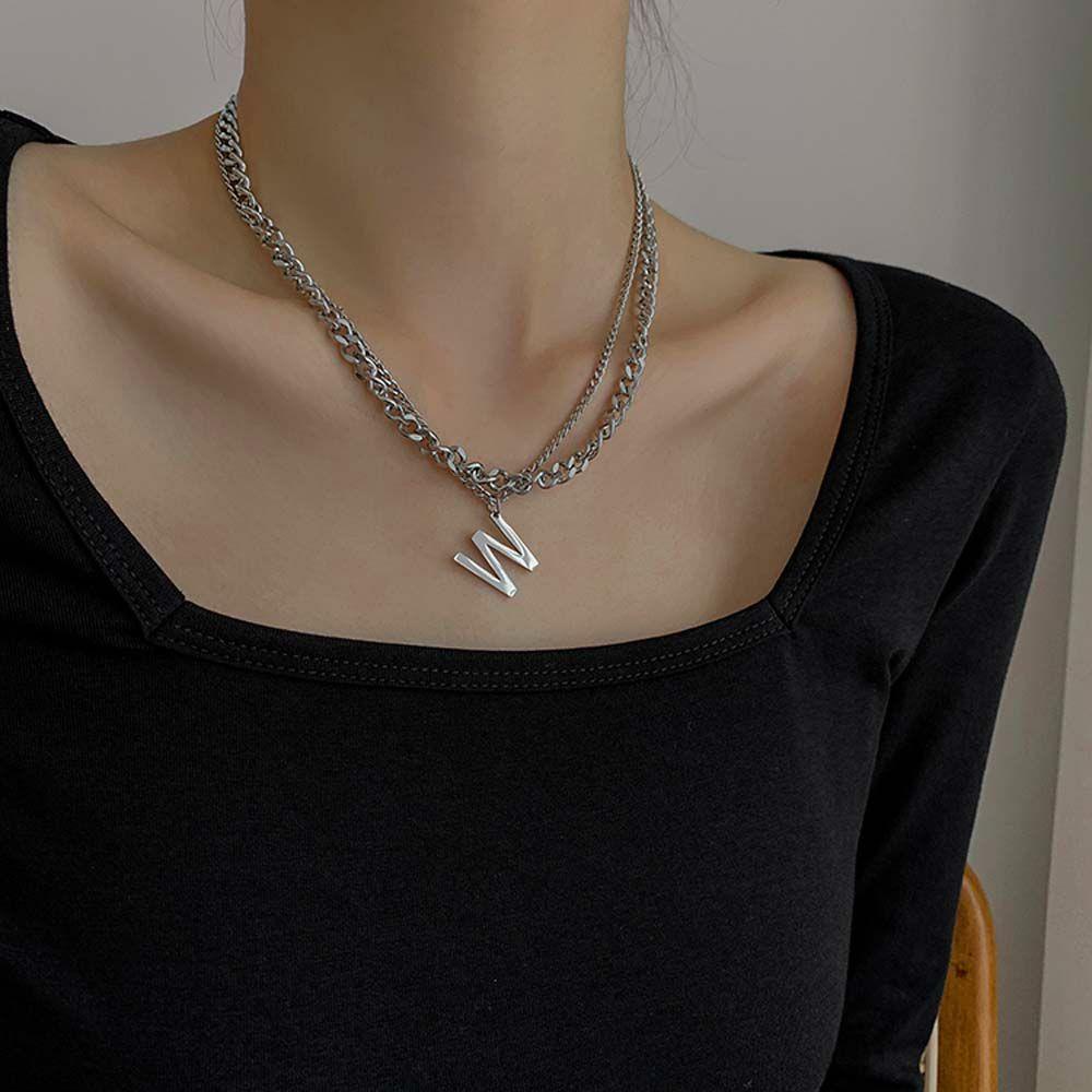 AROMA Vòng cổ Hai Lớp Phong Cách Hàn Quốc Cho Cặp Đôi