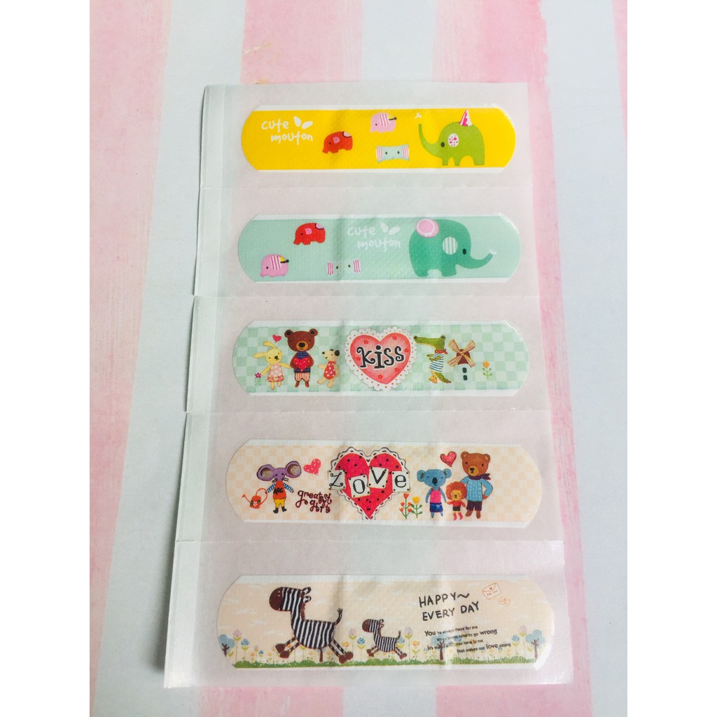 Set 5 băng dán cá nhân siêu xinh - urgo-  băng dán vết thương cá nhân nhiều chủng loại- băng gâu giá rẻ nhất