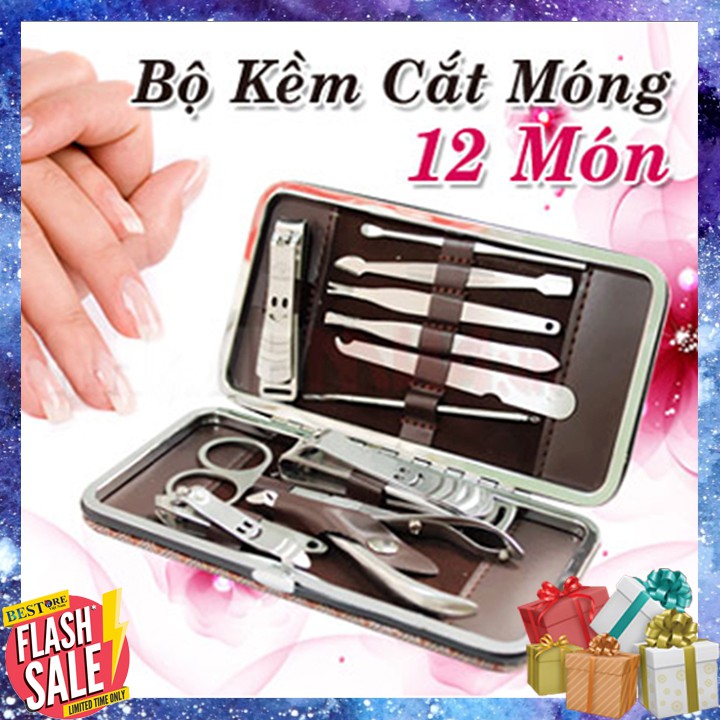 Bộ dụng cụ kìm làm móng đa năng 12 món cao cấp